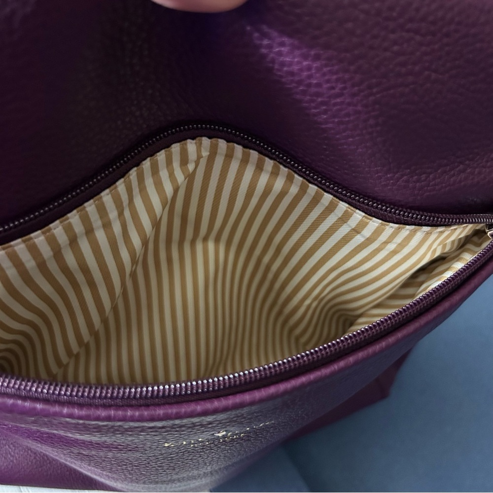 Kate Spade Pebbled Leather Cobble Hill Curtis Crossbody/Shoulder Bag. Moody Plum - Picture 7 of 15